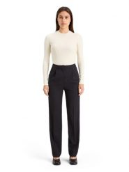 Scotch & Soda Spodnie w kolorze czarnym rozmiar: W27/L32. Czarne spodnie materiałowe Scotch & Soda, l, bez wzorów, z materiału, z podwyższonym stanem. Za 162.87 zł.