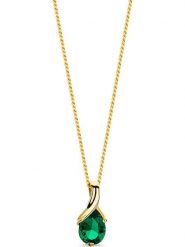 Diamant Exquis Złoty naszyjnik z zawieszką - dł. 45 cm rozmiar: onesize. Zielone naszyjniki Diamant Exquis, z szmaragdem, złote. Za 1,087.99 zł.