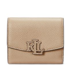 Mały Portfel Damski LAUREN RALPH LAUREN. Brązowe portfele Lauren Ralph Lauren, bez wzorów. Za 409.99 zł.