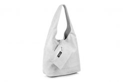 Shopperka j. szara skórzana N88. Szare shopper bez wzorów, z materiału, na ramię, zamszowe, bez dodatków. Za 153.99 zł.