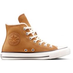 Buty sportowe Converse Chuck Taylor All Star Cozy Suede. Brązowe obuwie sportowe Converse, z zamszu, bez zapięcia. Za 490.00 zł.