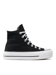 Converse Trampki Chuck Taylor All Star Lift Hi 560845C Czarny. Czarne trampki Converse, bez wzorów, z materiału, bez zapięcia. Za 269.99 zł.