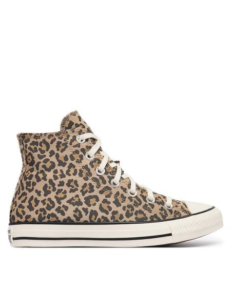 Converse Trampki Chuck Taylor All Star Leopard Jacquard A19181C Beżowy. Brązowe trampki Converse, bez wzorów, z materiału, bez zapięcia. Za 419.99 zł.