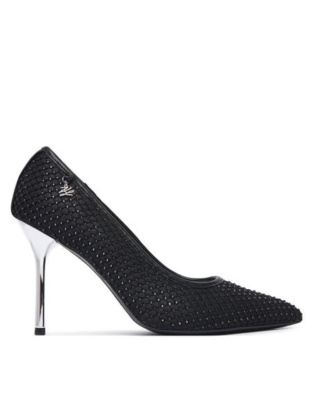 KARL LAGERFELD Szpilki Sarabande KL30977 Czarny. Czarne szpilki KARL LAGERFELD, bez wzorów, z materiału, bez obcasa, na szpilce, bez zapięcia. Za 879.99 zł.