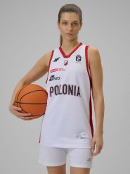 4F Koszulka meczowa replika domowa z sezonu 2025/26 damska 4F x Polonia Warszawa - biała L. Białe koszulki sportowe 4f, bez wzorów, z dzianiny, bez ramiączek, na fitness i siłownię. Za 189.99 zł.