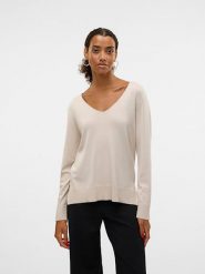Vero Moda Sweter w kolorze beżowym rozmiar: S. Brązowe swetry Vero Moda, s, bez wzorów, z wiskozy, bez ramiączek. Za 83.95 zł.