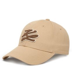 Czapka z daszkiem KARL LAGERFELD. Brązowe czapki KARL LAGERFELD, bez wzorów. Za 339.99 zł.