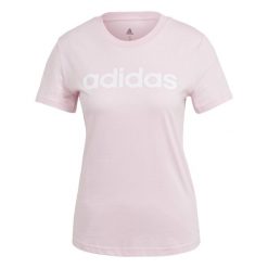 T-shirt damski z logo adidas Essentials. Białe t-shirty Adidas, s, bez wzorów, bez kołnierzyka, bez ramiączek. Za 96.00 zł.