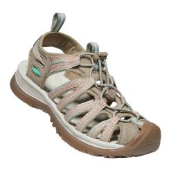 Sandały trekkingowe damskie KEEN Whisper. Brązowe sandały Keen, bez wzorów, sportowe, bez obcasa, bez zapięcia. Za 329.99 zł.