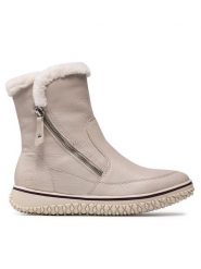 Rieker Botki Z428160 Szary. Brązowe botki Rieker, bez wzorów, ze skóry, bez obcasa, na płaskiej podeszwie, bez zapięcia. Za 379.99 zł.