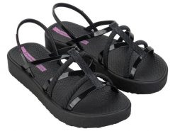 Sandały damskie Ipanema Diversa Flatform. Czarne sandały Ipanema, bez wzorów, z gumy, klasyczne, bez obcasa, bez zapięcia. Za 77.99 zł.