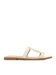 MEXX Klapki EO-WS5037-01 Biały. Białe klapki Mexx, bez wzorów, ze skóry, bez obcasa. Za 249.99 zł.