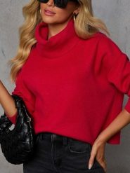 Milan Kiss Golf w kolorze czerwonym rozmiar: S. Czerwone golfy Milan Kiss, s, bez wzorów, bez ramiączek. Za 126.99 zł.