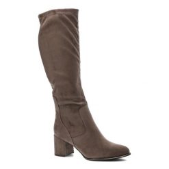 Szare Kozaki Marco Tozzi Eleganckie Obuwie Damskie. Szare kozaki Marco Tozzi, na zimę, bez obcasa, na obcasie, bez zapięcia. Za 329.00 zł.
