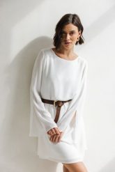 SUKIENKA CARRIE ECRU S - Flawless. Sukienki Flawless, na imprezę, l, bez wzorów, z wiskozy, eleganckie, bez kołnierzyka, bez ramiączek. Za 249.00 zł.