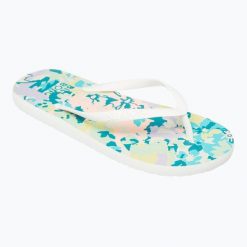 Japonki damskie Billabong Dama. Białe klapki Billabong, bez wzorów, bez obcasa. Za 69.99 zł.
