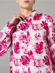 Wzorzysta koszula z wiskozy - wielobarwny. Koszule Sinsay, l, bez wzorów, z wiskozy, bez kołnierzyka, bez ramiączek. Za 39.99 zł.