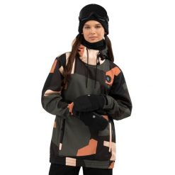 Kurtka snowboardowa damska W1-W Sandboard. Brązowe kurtki sportowe SIROKO, s, bez wzorów, z softshellu, bez kaptura, narciarskie. W wyprzedaży za 298.00 zł.