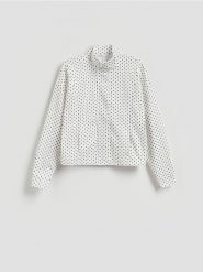 Bluza w groszki - wielobarwny. Bluzy Reserved, l, bez wzorów, z dzianiny, bez kaptura. Za 139.99 zł.