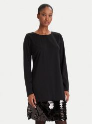 DKNY Sukienka koktajlowa DD5J1N09 Czarny Relaxed Fit. Czarne sukienki DKNY, bez wzorów, z syntetyku, wizytowe, bez kołnierzyka, bez ramiączek. Za 789.99 zł.