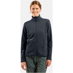 Bluza bez kaptura rozpinana Odlo Mid layer full zip GRID FLEECE. Czarne bluzy sportowe Odlo, l, bez wzorów, z elastanu, bez kaptura. Za 367.39 zł.