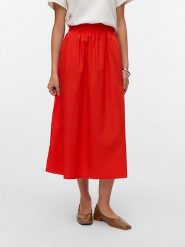 Vero Moda Spódnica w kolorze czerwonym rozmiar: XL. Czerwone spódnice Vero Moda, xl, bez wzorów, z bawełny, maxi. Za 88.02 zł.
