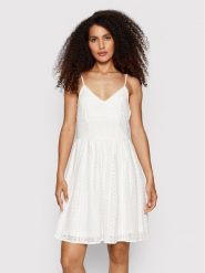 Vero Moda Sukienka letnia Honey 10220925 Biały Regular Fit. Białe sukienki Vero Moda, na lato, l, bez wzorów, z bawełny, bez kołnierzyka, bez ramiączek. Za 139.99 zł.