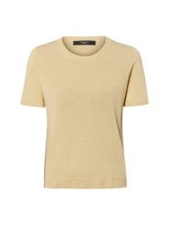 Weekend Max Mara koszula z dzianiny lnianej Kobiety len żółty, L. Żółte koszule Weekend Max Mara, l, bez wzorów, z dzianiny, bez kołnierzyka, bez ramiączek. Za 599.95 zł.