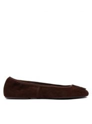 Tory Burch Baleriny Reva Travel Ballet 177247 Brązowy. Brązowe baleriny Tory Burch, bez wzorów, ze skóry, bez obcasa. Za 1,329.00 zł.