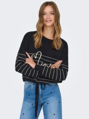 ONLY Sweter w kolorze czarnym rozmiar: XS. Czarne swetry Only, s, bez wzorów, z materiału, bez ramiączek. Za 113.99 zł.