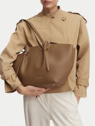 GINO ROSSI Torebka C-LDA92256 Beżowy ciemny. Brązowe shopper Gino Rossi, bez wzorów, ze skóry, bez dodatków. Za 229.99 zł.