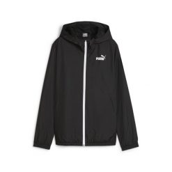 Damska wiatrówka Essentials Solid PUMA Black All. Czarne kurtki sportowe Puma, s, bez wzorów, z syntetyku, bez kaptura, do biegania. Za 165.99 zł.