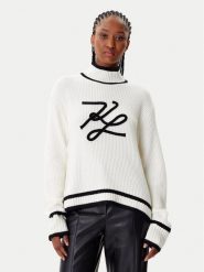 KARL LAGERFELD Golf A4W18051 Biały Regular Fit. Białe golfy KARL LAGERFELD, l, bez wzorów, z syntetyku, bez ramiączek. Za 1,299.00 zł.