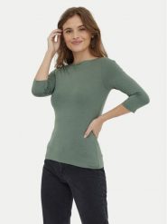 Vero Moda Bluzka Panda 10274133 Zielony Regular Fit. Zielone bluzki Vero Moda, s, bez wzorów, z bawełny, bez kołnierzyka, bez ramiączek. Za 79.99 zł.