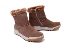RIEKER TEX Y4780-64 beige, botki damskie. Brązowe botki Rieker, na zimę, bez wzorów, z wełny, bez obcasa, bez zapięcia. Za 419.90 zł.