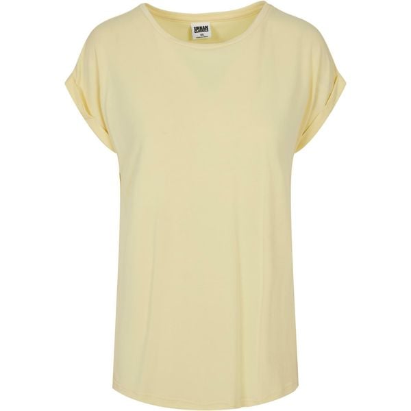 Damska modalna koszulka off-shoulder Koszulka Urban Classics GT. Żółte koszulki sportowe Urban Classics, bez wzorów, bez ramiączek. Za 183.50 zł.