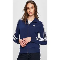 Adidas Originals - Bluza. Niebieskie bluzy Adidas Originals, z aplikacjami, z bawełny, bez kaptura. W wyprzedaży za 249.90 zł.