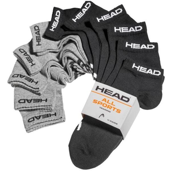 Head Elements Skarpety Sneaker 11-pack Czarny-Szary 35-38. Czarne skarpety Head, bez wzorów. Za 182.99 zł.