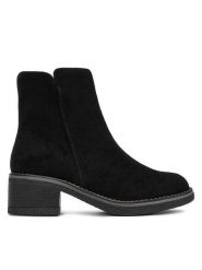 Clara Barson Botki CEO-LM13355-X06 Czarny. Czarne botki Clara Barson, bez wzorów, z materiału, bez obcasa, na płaskiej podeszwie, bez zapięcia. Za 159.99 zł.