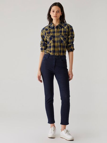 LTB Dżinsy "Freya" - Slim fit - w kolorze granatowym rozmiar: W26/L32. Niebieskie jeansy LTB, l, z aplikacjami, z podwyższonym stanem. Za 56.79 zł.