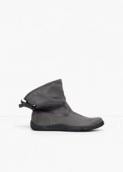 Buty barefoot na elastycznej podeszwie. Szare botki bonprix, bez wzorów, bez obcasa, bez zapięcia. Za 169.99 zł.