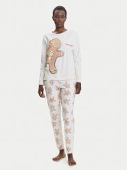 United Colors Of Benetton Piżama 3DKE3P03K Beżowy Regular Fit. Brązowe piżamy United Colors of Benetton, bez wzorów, z bawełny, bez ramiączek. Za 259.99 zł.