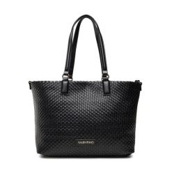 Torebka Valentino. Czarne shopper Valentino, bez wzorów, bez dodatków. Za 469.99 zł.
