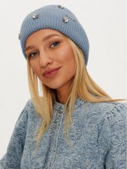 Guess Czapka AW5198 POL01 Niebieski. Niebieskie czapki Guess, z aplikacjami, z materiału. Za 269.99 zł.