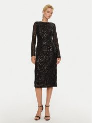 Bruuns Bazaar Sukienka koktajlowa Ellliane BBW4190 Czarny Slim Fit. Czarne sukienki Bruuns Bazaar, bez wzorów, z syntetyku, wizytowe, bez kołnierzyka, bez ramiączek. Za 369.99 zł.