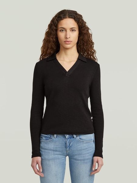 G-Star Koszulka polo w kolorze czarnym rozmiar: XS. Czarne bluzki G-Star, xs, bez wzorów, z bawełny, bez kołnierzyka, bez ramiączek. Za 105.38 zł.