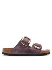 Birkenstock Klapki Arizona Big Buckle Hex 1029267 Fioletowy. Fioletowe klapki Birkenstock, bez wzorów, ze skóry, bez obcasa. Za 516.00 zł.