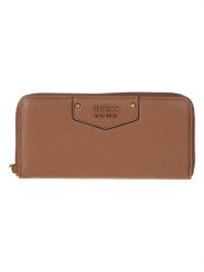 Guess Portfel w kolorze jasnobrązowym - 20,5 x 10 x 3 cm rozmiar: onesize. Brązowe portfele Guess, z aplikacjami, z materiału. Za 175.26 zł.