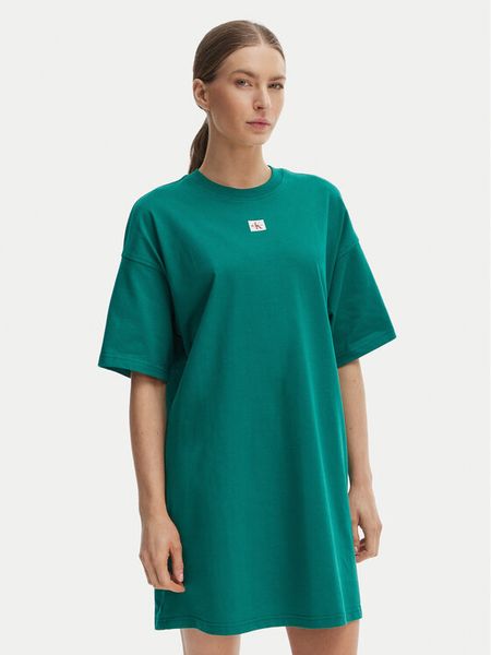 Calvin Klein Jeans Sukienka codzienna LV047F228G Zielony Oversize. Zielone sukienki Calvin Klein Jeans, na co dzień, m, bez wzorów, z bawełny, bez kołnierzyka, bez ramiączek, oversize. Za 213.99 zł.