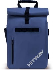 Wodoodporna torba rowerowa na bagażnik 29L, składana, regulowane klipsy. Zielone torby na laptopa HITWAY, bez wzorów, z materiału, na ramię, duże. Za 215.99 zł.